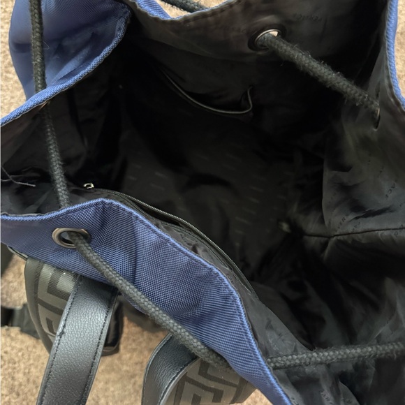 Versace Navy Drawstring Backpack - Picture 4 of 5